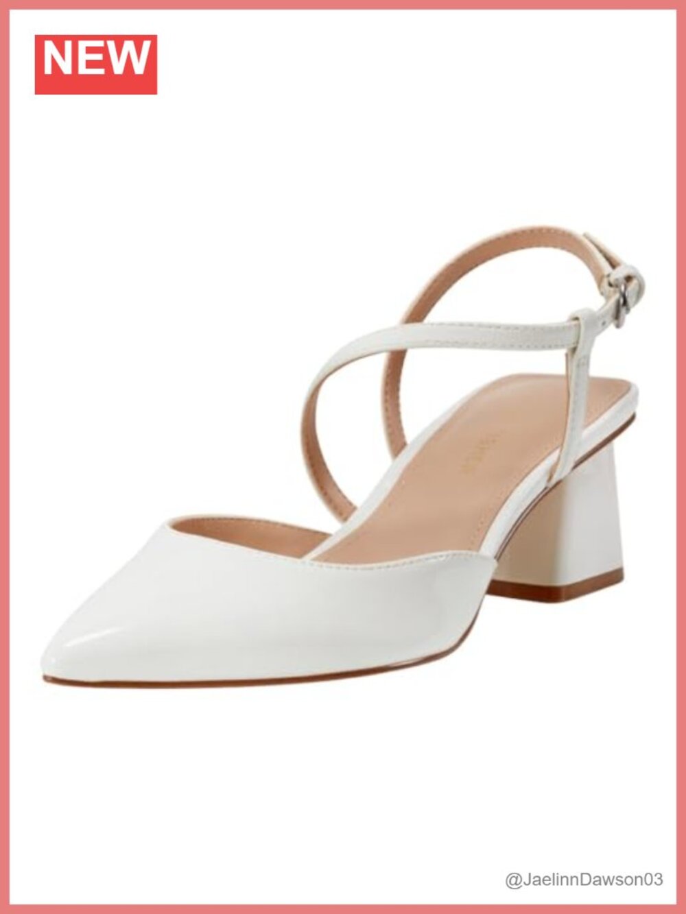 Marc Fisher Womens Loya Pointed Toe Block Heel Pumps Faux Patent Leather